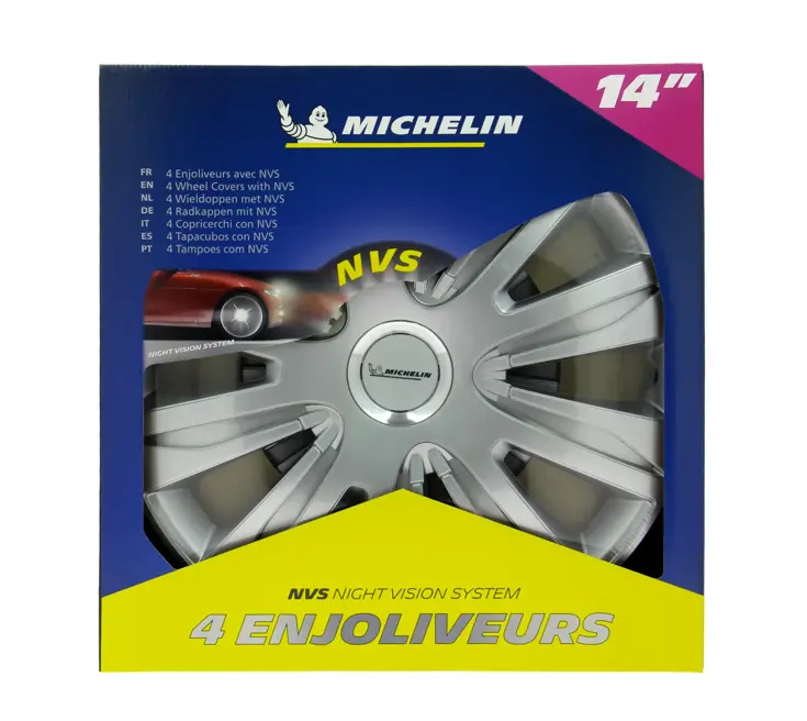 Wieldoppen - 14 inch - chroom - 4 stuks