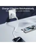 2-Poort Adapter USB-C - Wit