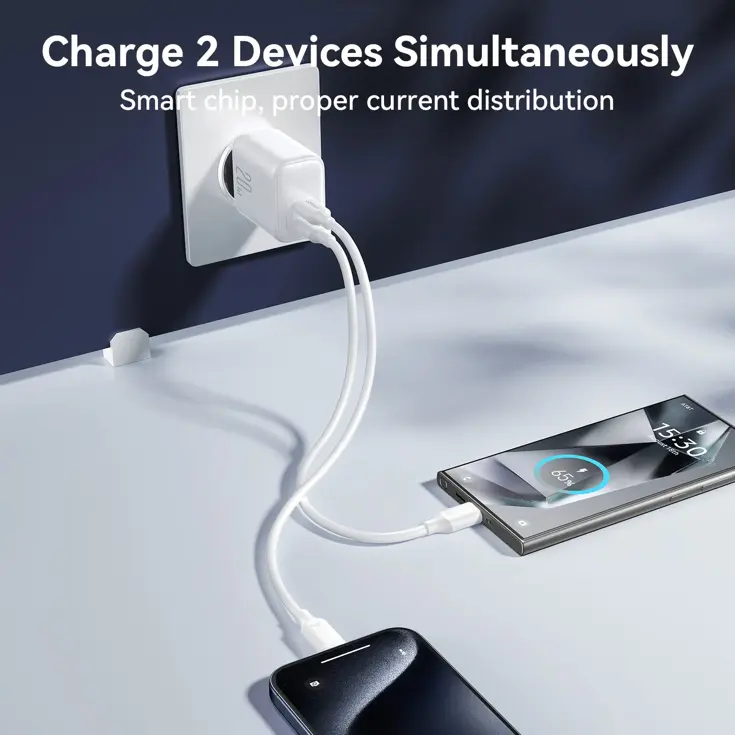 2-Poort Adapter USB-C - Wit