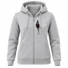 Infrarood Verwarmde Zipper Hoodie – Dames  Grijs