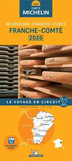 Michelin wegenkaart 520 Franche-Comté 2026