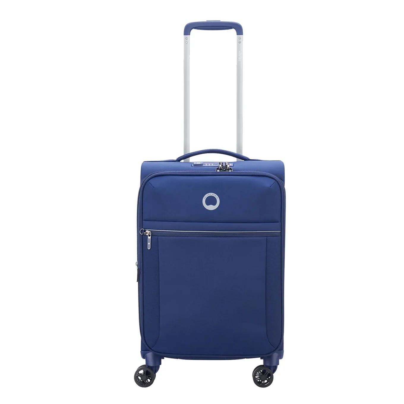 Delsey  cabin trolley 55/35 expandable 4w blue  Blauw main product image