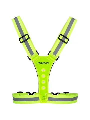 Led sportvest - oplaadbaar - Fluorgeel