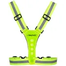 Led sportvest - oplaadbaar - Fluorgeel