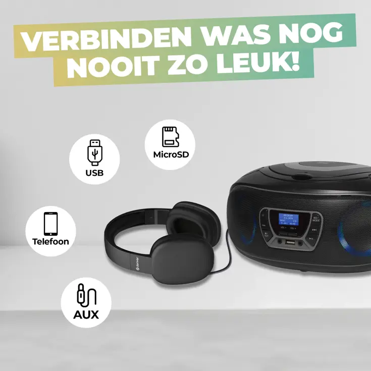 DAB+ Radio CD-speler Bluetooth Lichteffecten