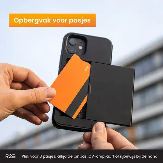 R2B iPhone 15 Hoesje met pasjeshouder