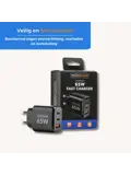 CHARGE+ 65W Oplader - USB en USB-C