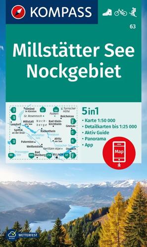 Wandelkaart WK63 Millstätter See Nockgebiet