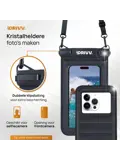 Waterdicht Telefoonhoesje - 6.8" Zwart - Drijvend