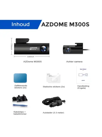 M300S 4K 2CH Dual Wifi GPS 64gb dashcam