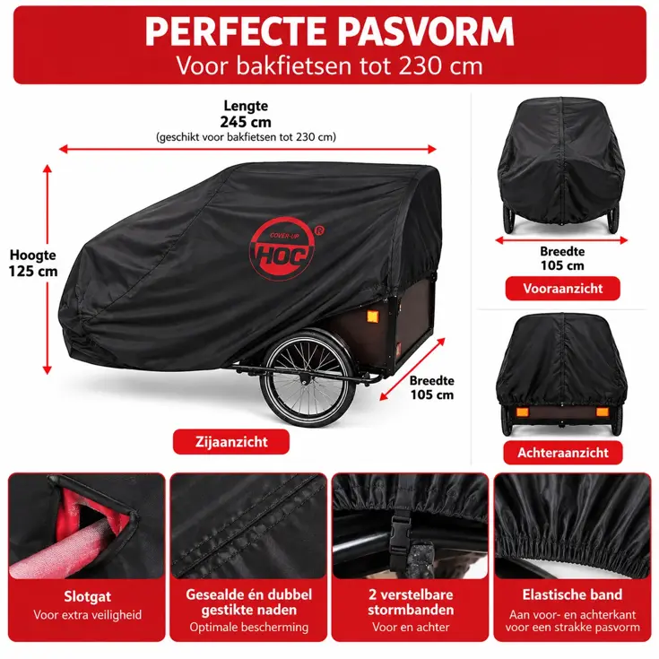 Bakfietshoes 245x105x125 cm