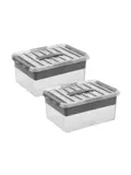 Q-line - Opbergbox met inzet - 15L - 2-delig