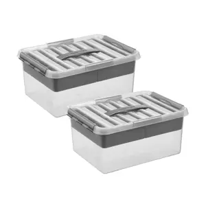 Q-line - Opbergbox met inzet - 15L - 2-delig