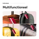 Aluminium kofferlabels – 4 stuks – Rood