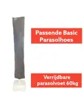 CUHOC Parasol Grijs Ø3m + grote Voet en hoes