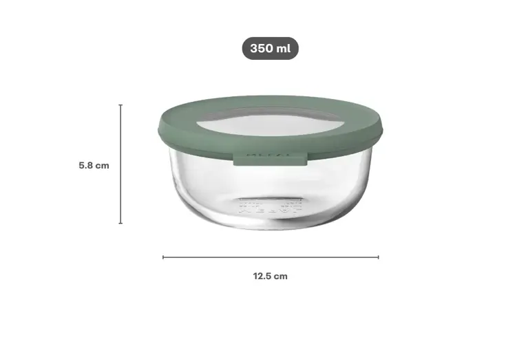 Mepal Cirqula Glazen vershouddoos rond 350 ml