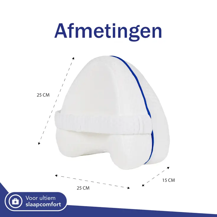 Kniekussen voor in Bed - met band
