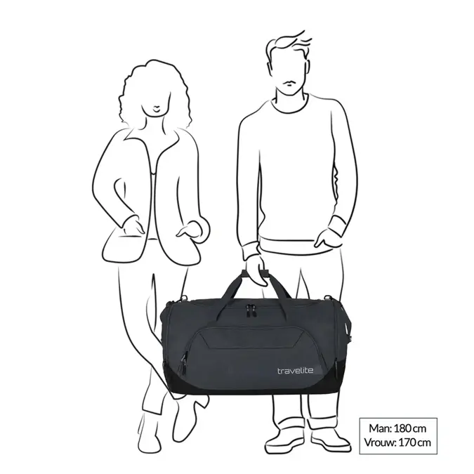 Travelite Kick Off Duffle XL black Zwart