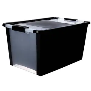 Kis Bi Opbergbox L - 40L - zwart/transparant