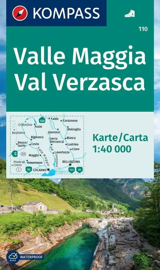 Wandelkaart WK110 Valle Maggia