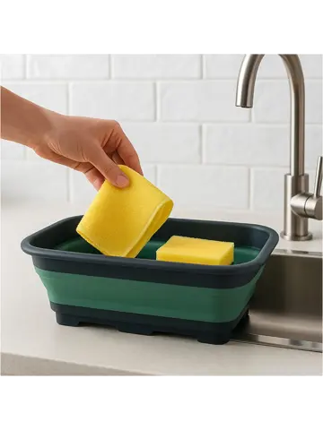 Afwasbak - 8L Groen - Opvouwbaar -