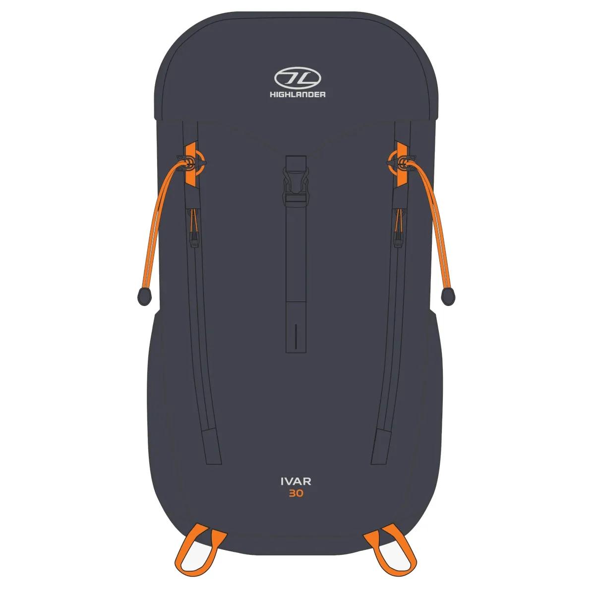 Highlander Outdoor  rugzak Ivar heren 30L  Grijs
