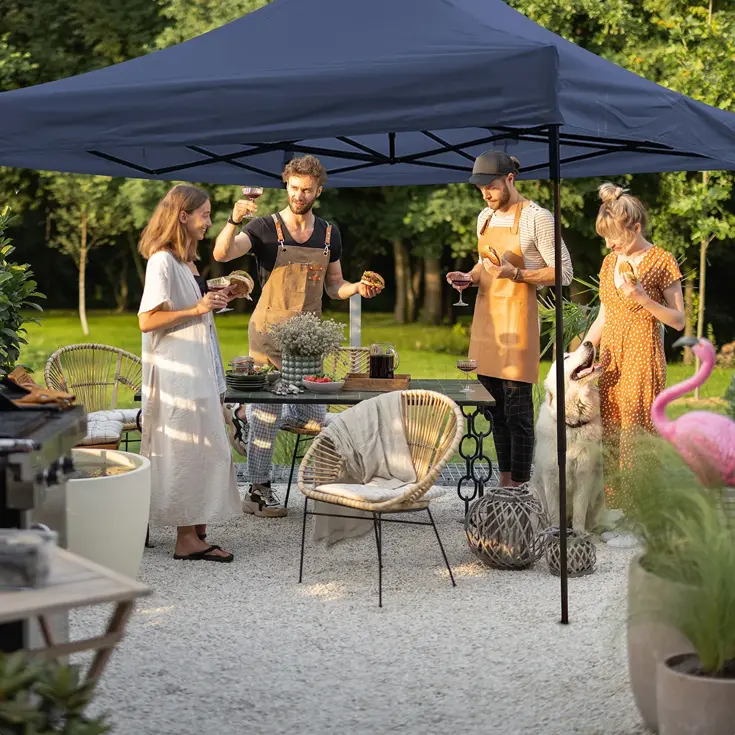 Partytent – 3x3 m – Easy-Up – Donkerblauw