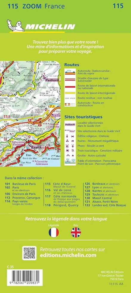 Wegenkaart Zoom 115 Côte d'Azur
