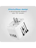 Travel Y25 - Wereldstekker - 170+ landen 4 USB