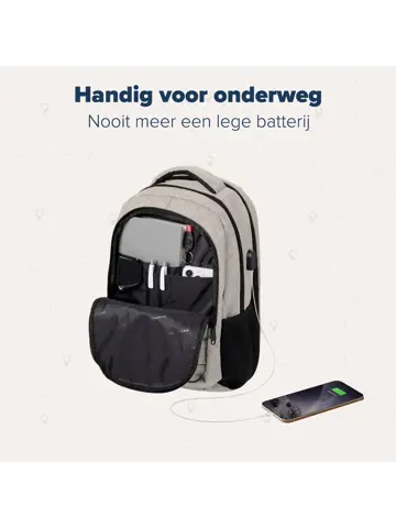 Rugtas – 28L – 15,6 Inch – Beige