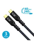 USB-C kabel extra snel - 300cm - Nylon