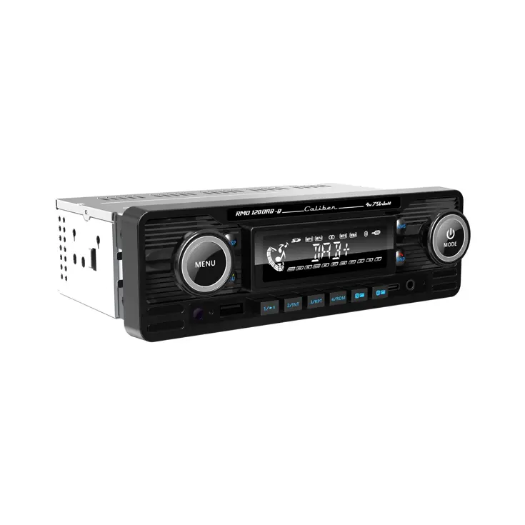 1-DIN Retro DAB+ Autoradio Zwart Bluetooth