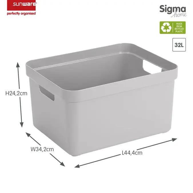 Sigma home - Opbergbox - 32L - 4-delig