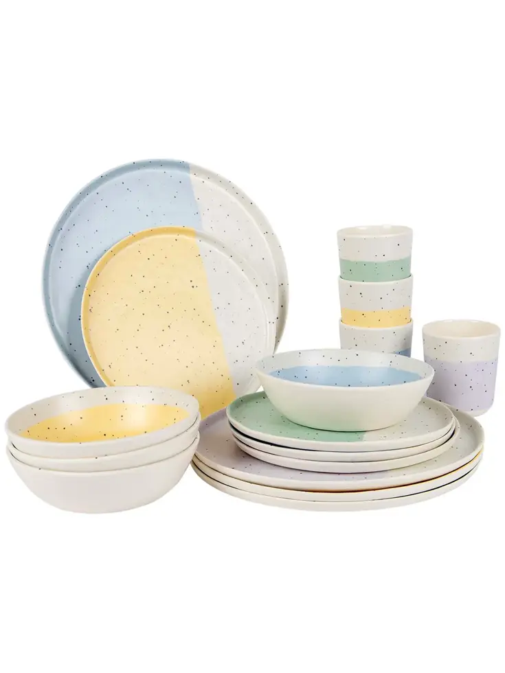 Pastel Servies Annecy 16 Stuks