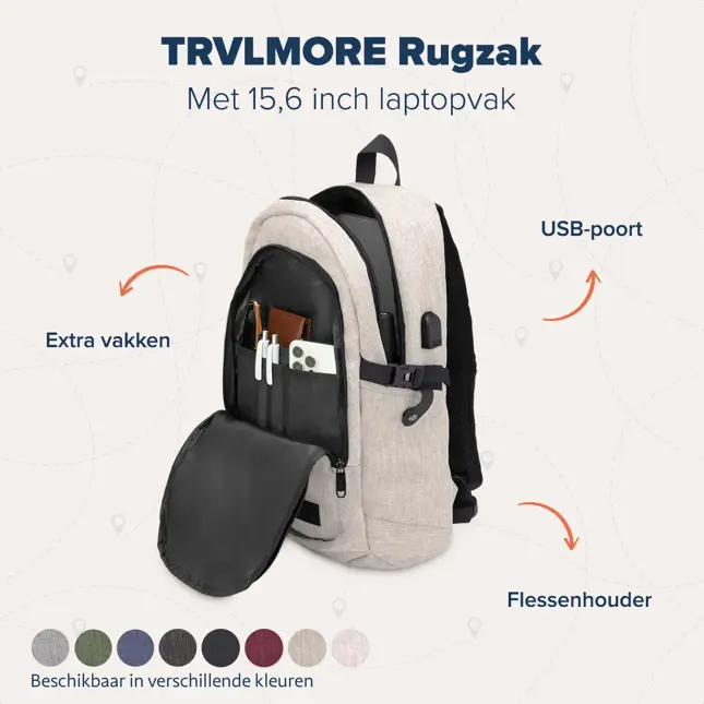 TRVLMORE Rugtas - 25L - 15,6Inch