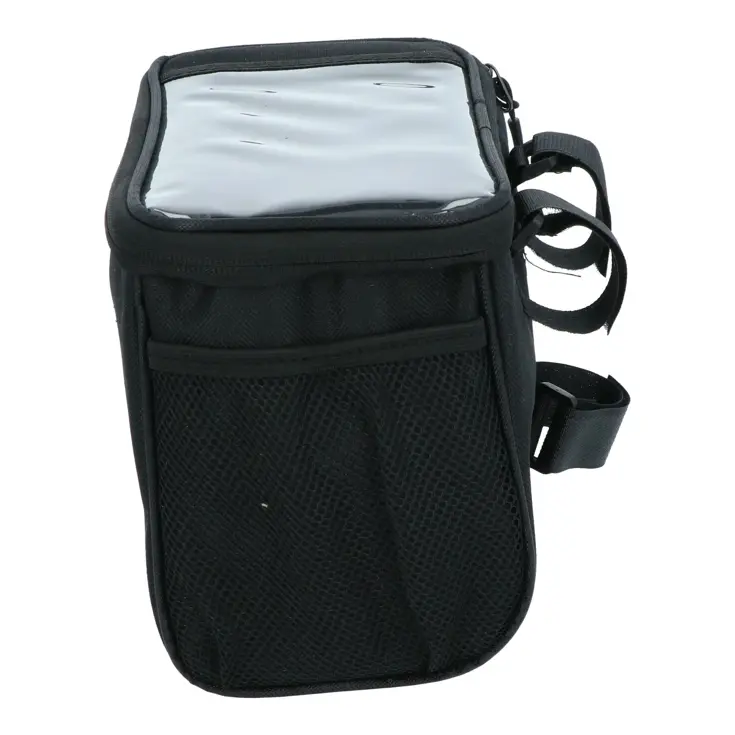 Compacte zwarte waterafstotende stuurtas 5L