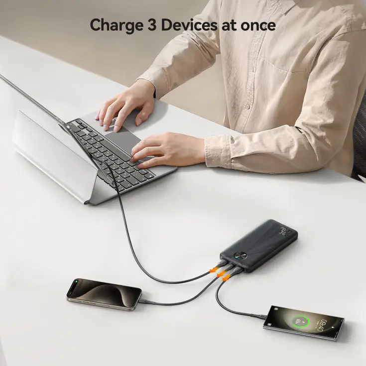 LED Powerbank - 10000mAh - Zwart