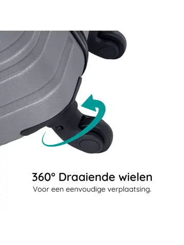 Reiskoffer M ABS 74L met TSA-slot en 360° wielen