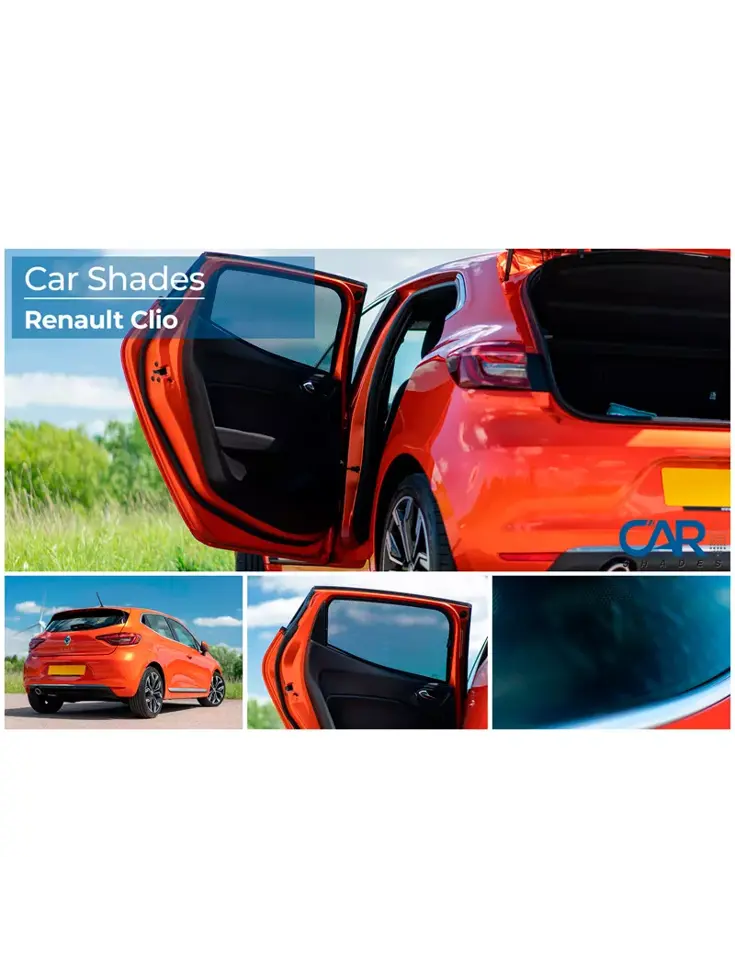 Renault Clio 5 deurs 2019 - Zonneschermen achterportieren - Car Shades