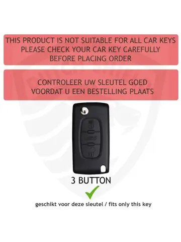 Metalen Sleutelhoesje voor Peugeot grijs D3