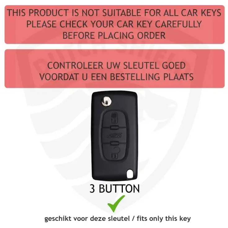 Metalen Sleutelhoesje voor Peugeot grijs D3