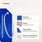 Kofferset 4-delig kofferriem + bagagelabels Blauw