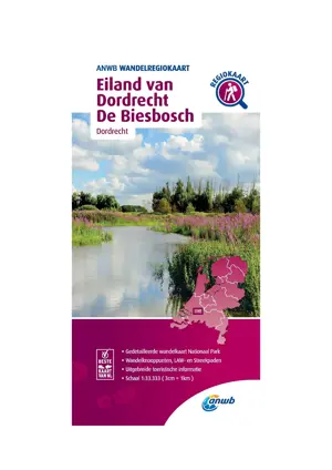 ANWB Wandelkaart Eiland van Dordrecht en de Biesbosch