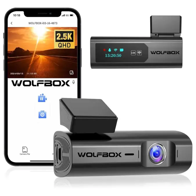 Wolfbox i03 2K Wifi dashcam