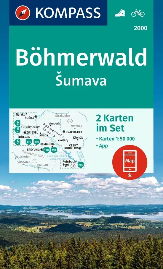 Wandelkaart WK2000 Böhmerwald - Sumava