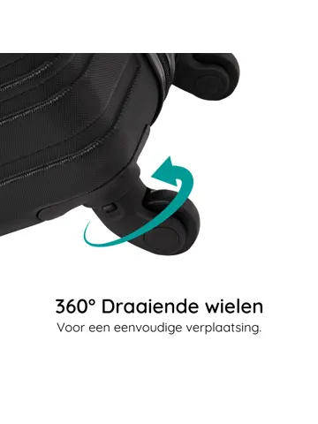 Kofferset S ABS 39L met TSA-slot en 360° wielen