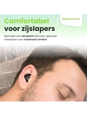 Reis/Slaap oordoppen - 2 Paar (M&L) - Zwart