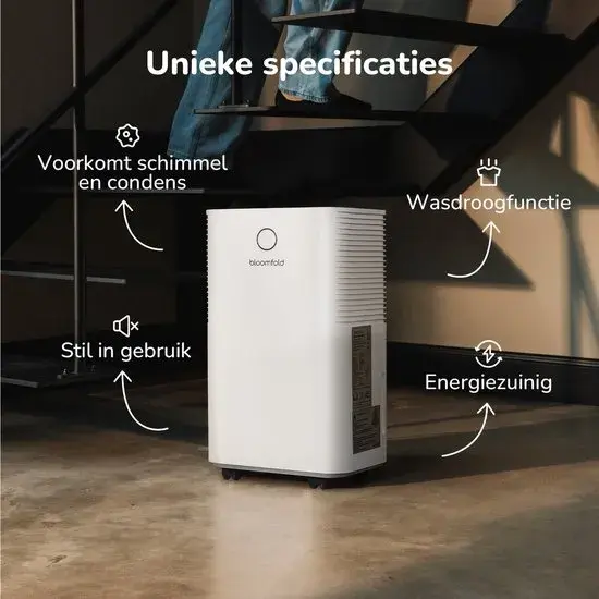 Bloomfold Luchtontvochtiger 20L per dag