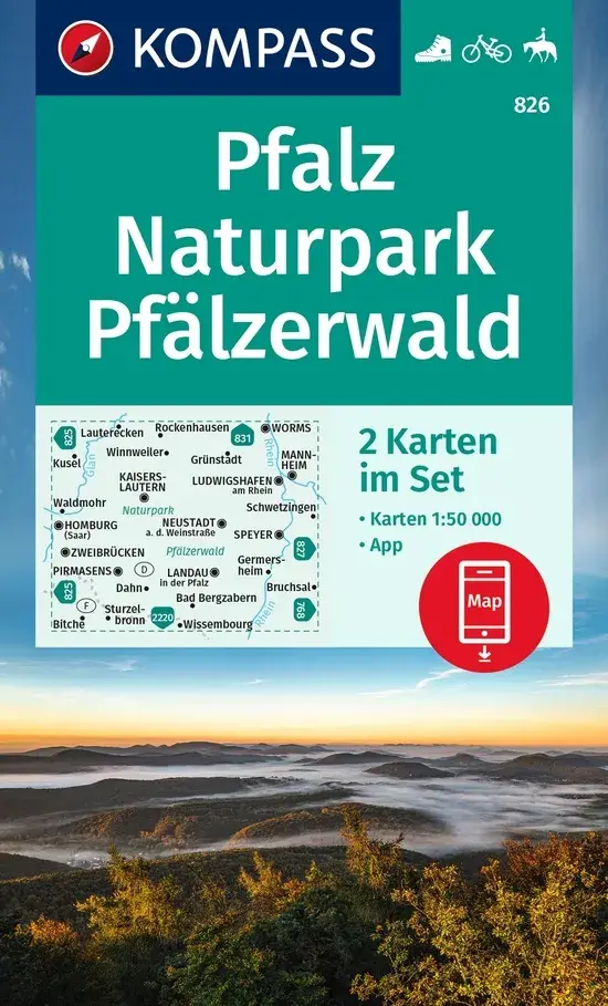 Kompass Kaart WK826 Pfalz - NP Pfälzerwald