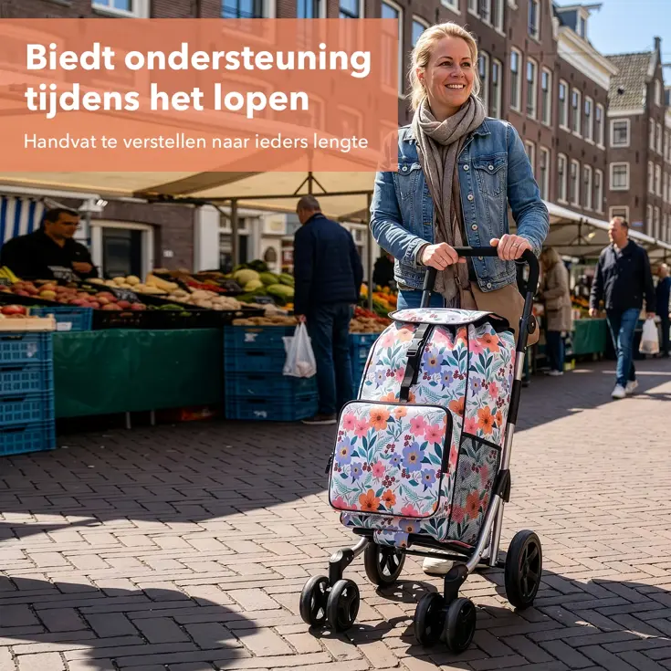 Boodschappentrolley 60L - 4 Wielen